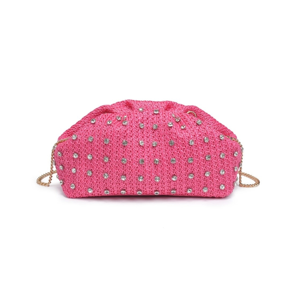 Urban Expressions Mika Clutch Pink Embellished Women's Bag - Picture 2 of 7